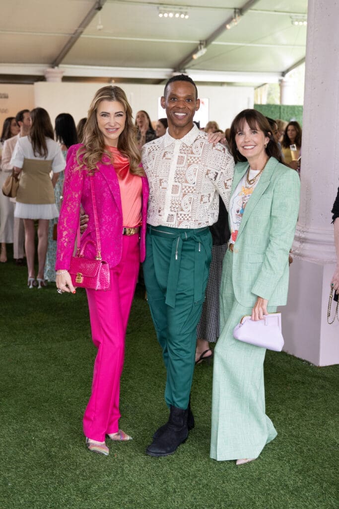 Melissa Mithoff, Christopher Mitchell, Marnie Greenwood at the Bayou Bend Fashion Show and Luncheon (Photo by Wilson Parish)