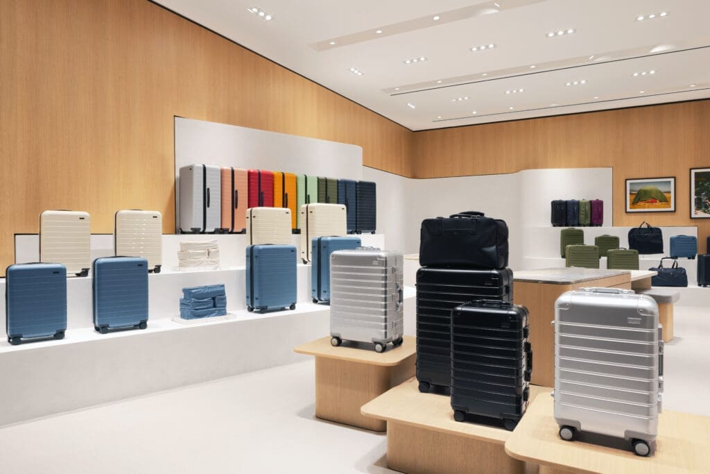 Away recently relocated its Dallas store, which is now open at NorthPark Center. (Courtesy)