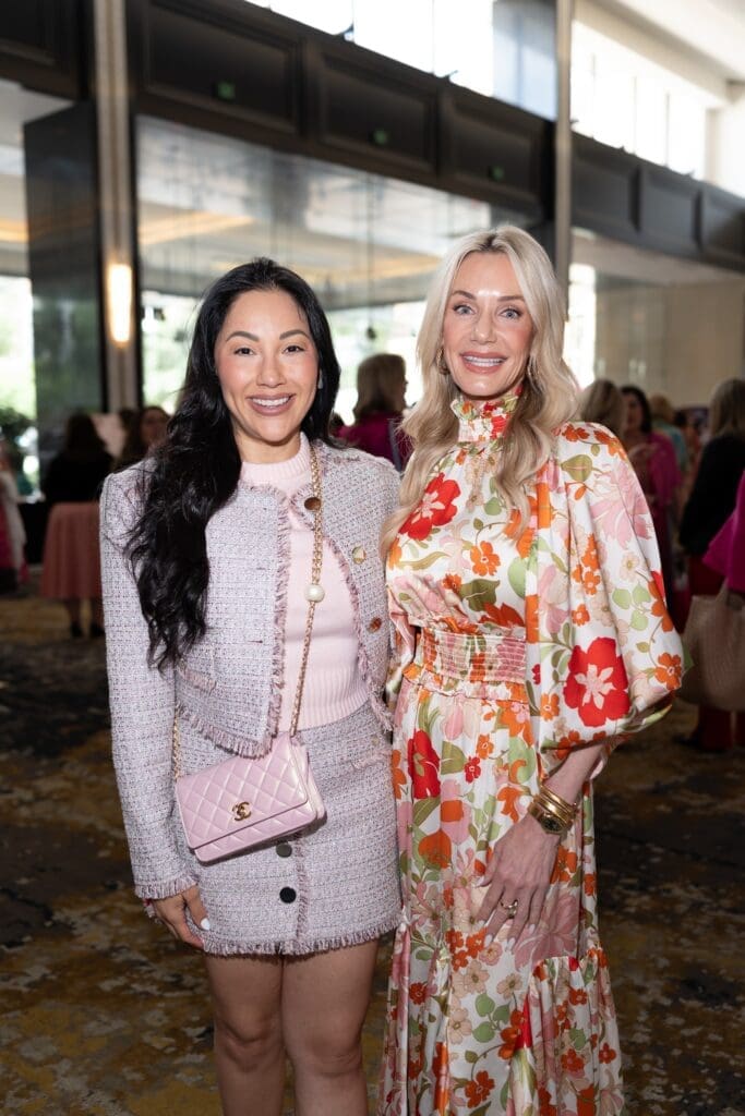 Nancy Almodovar, Natasha Bruun at the American Cancer Society 'Tickled Pink' luncheon (Photo by Daniel Ortiz)