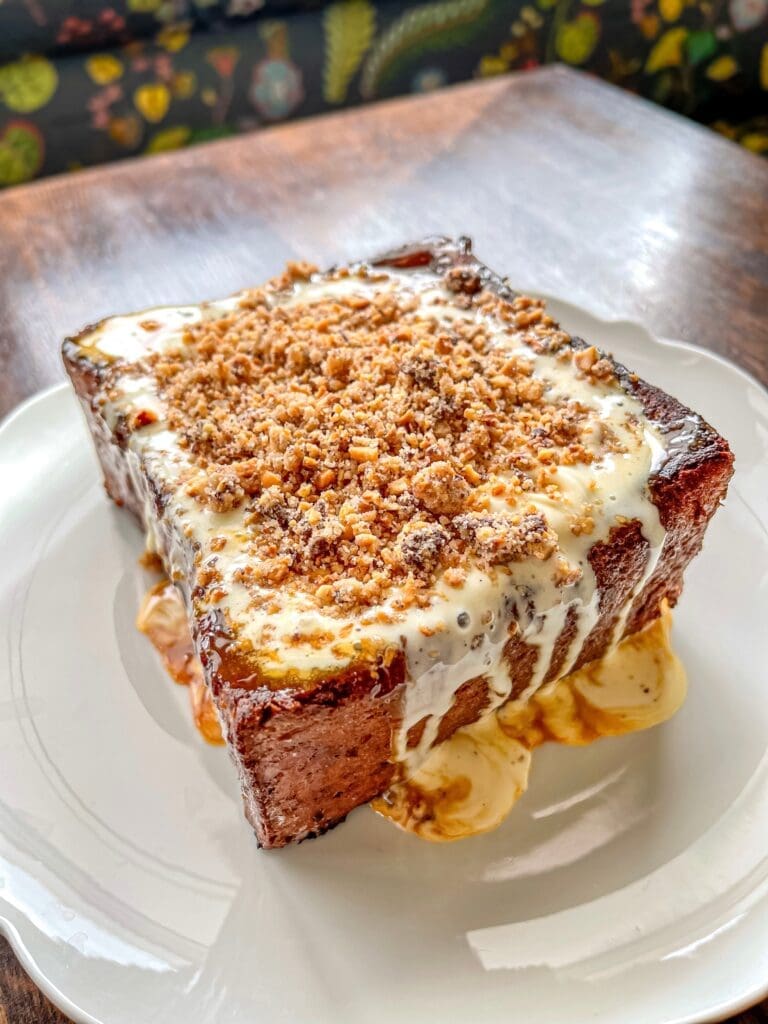 Pillar's brunch menu features several sweet dishes like chocolate milk French toast. (Photo by Adriana Herrera)