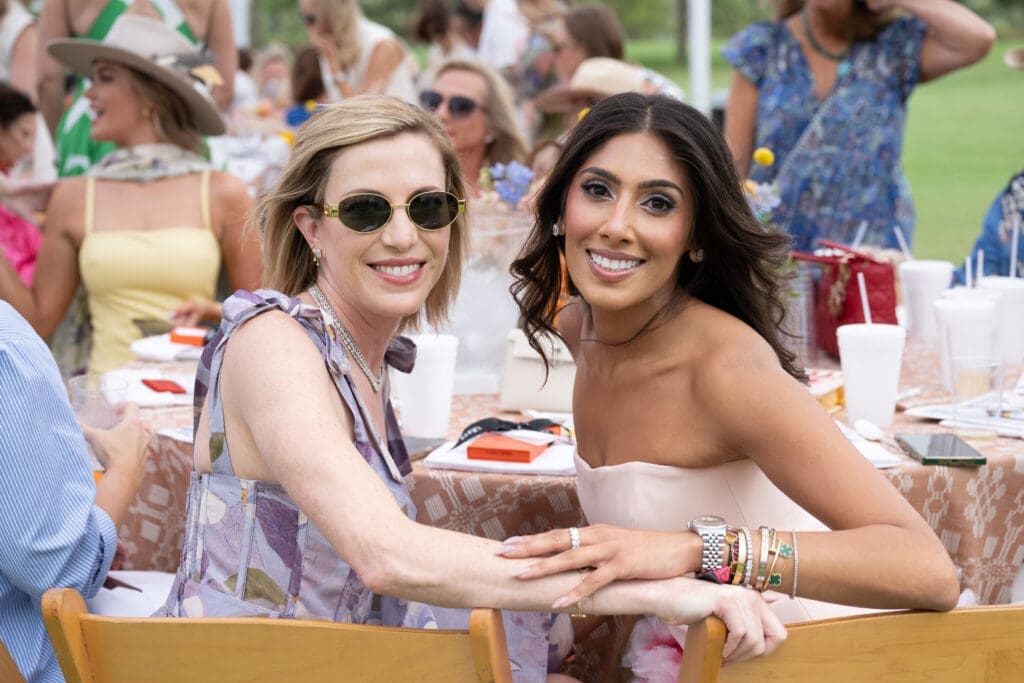 Lauren Fertitta, Zinat Ahmed at the US Men's Clay Court Championship tennis luncheon at River Oaks Country Club (Photo by Wilson Parish)