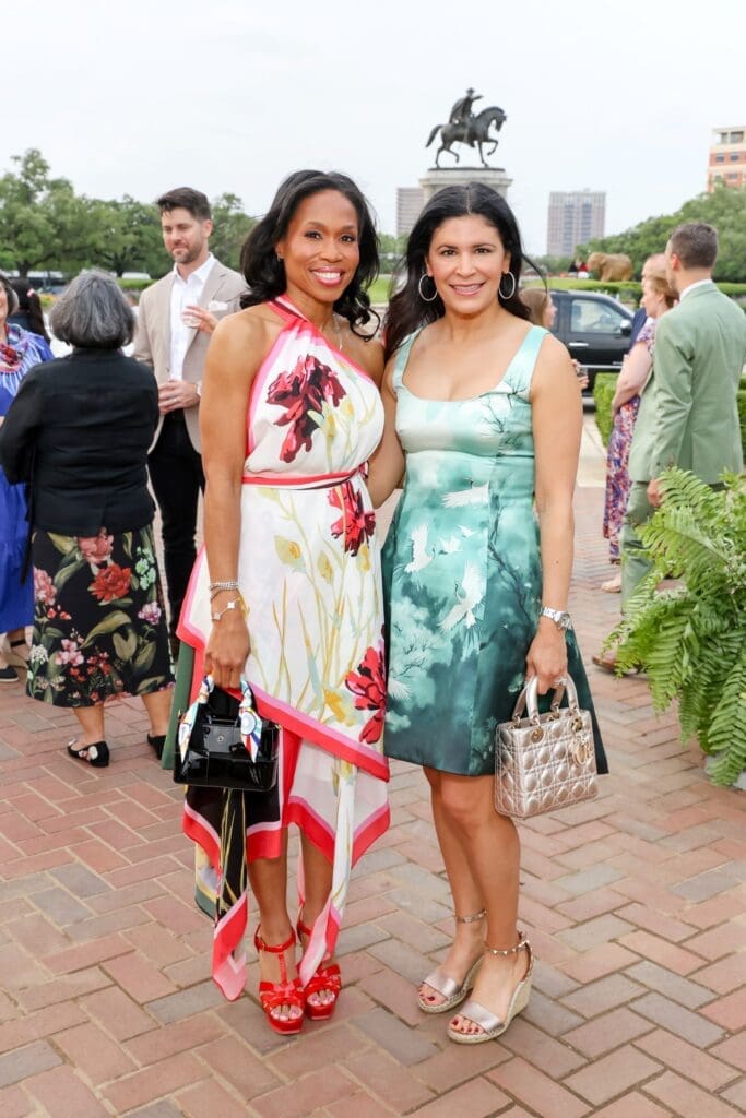 Roslyn Bazzelle Mitchell, Kristy Bradshaw at Hermann Park Conservancy's Evening in the Park. (Photo by Priscilla Dickson)