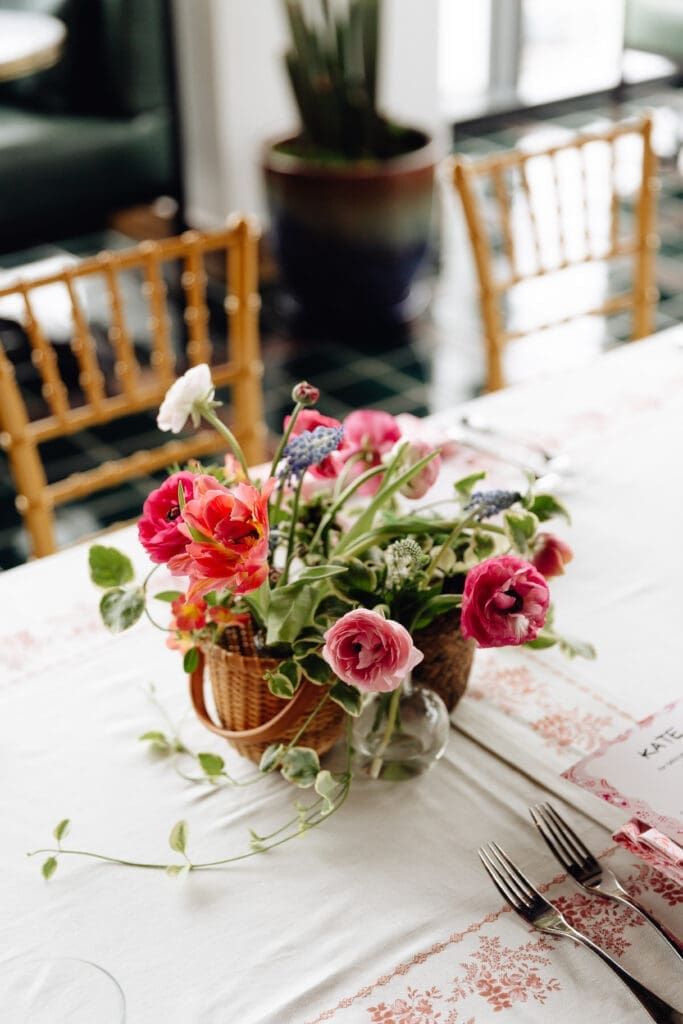 I can always tell when Christy Doramus creates the floral arrangements for an event because they appear as if she plucked them from her English garden. (Photo by Vanessa Christina Chavez)