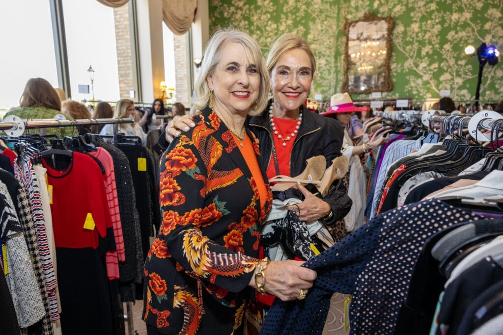 Happy shoppers Susan Hansen, Jana Arnoldy at the Salvation Army Women's Auxiliary Reflections on Style luncheon