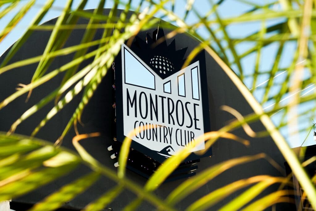 The Montrose Country Club. It’s cool, it’s cheeky, and on a scorching hot and humid Houston summer day, it will host quite the party scene. (Photo by Becca DeFillippo)