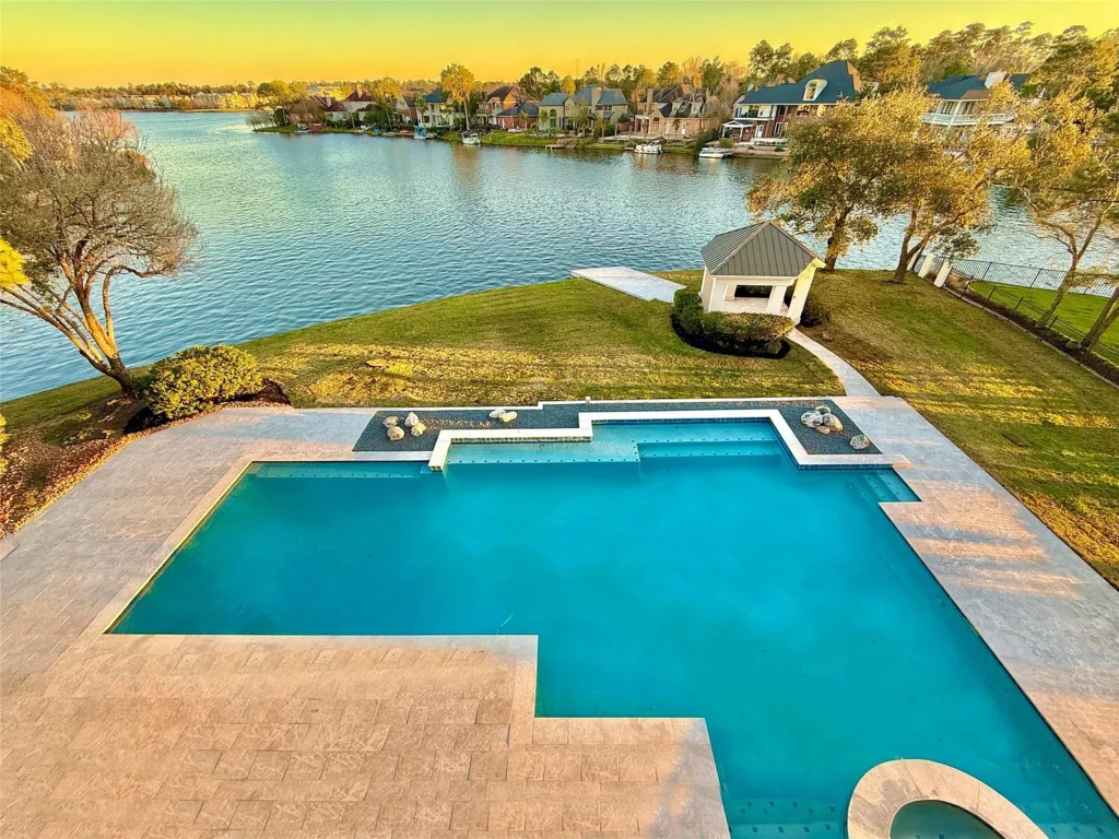 Take in the stunning lake views just steps away from the pool at 10 W Isle Pl. 