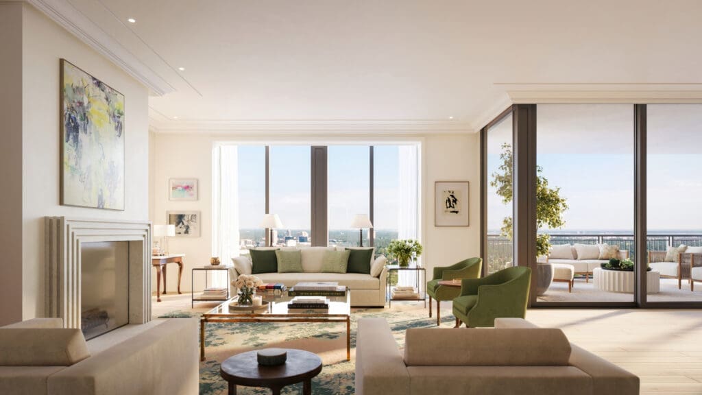 The Birdsall Residences will have living rooms worthy of a River Oaks home.