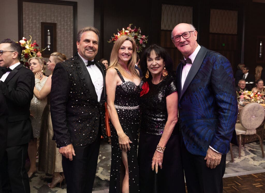 Duke & C.C. Ensell, Mady & Ken Kades  at the Alley Theater 'Tango Ball' (Photo by Daniel Ortiz)