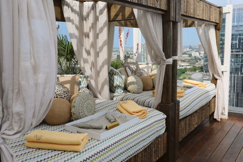 Hôtel Swexan guests can also shop at Missoni's custom retail cabana, which will offer the brand's latest collection of ready-to-wear, as well as home collections and swim. (Photo by Hôtel Swexan)