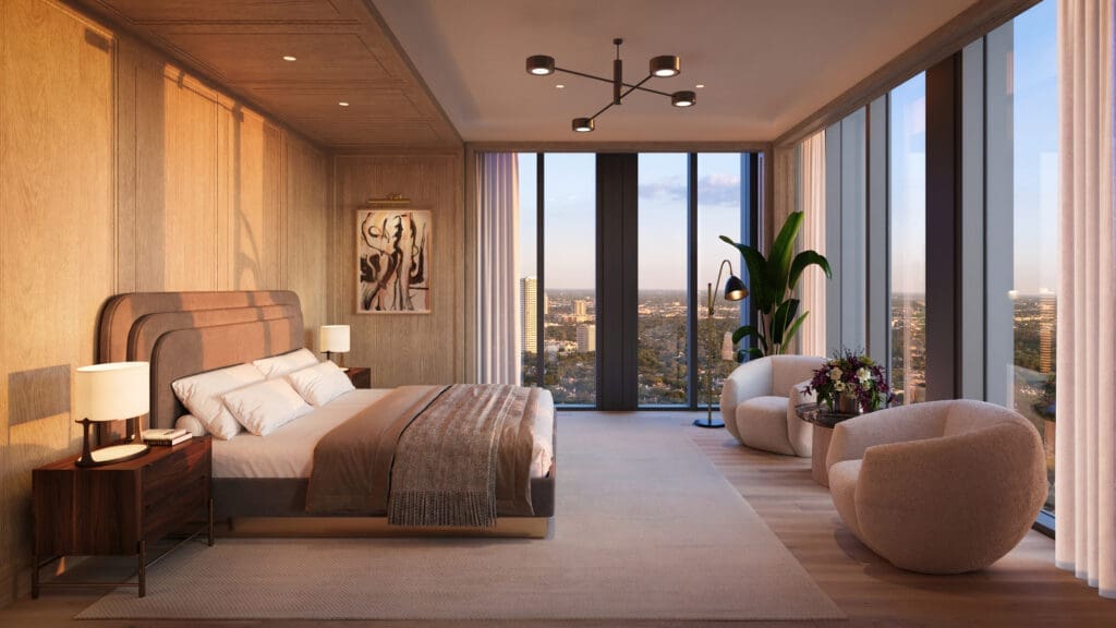The Birdsall Residences have bedrooms that are true sanctuaries from the histle and bustle of Houston.
