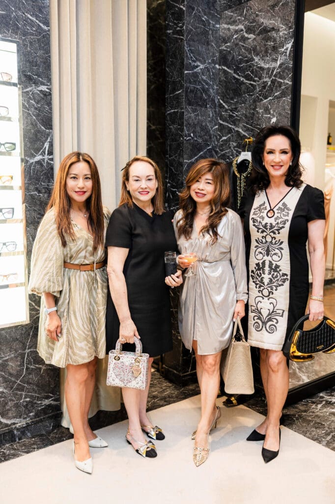 Gina Li, Linda Magil, Rose Chen, Alicia Smith at Balmain in River Oaks District saluting Operation Smile honorees. 