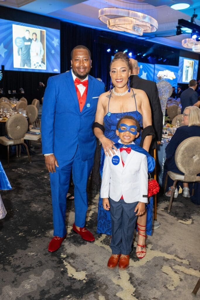 Ali, Amber & Adonis Braithwaite at the Make-A-Wish ball (Photo by Jacob Power)