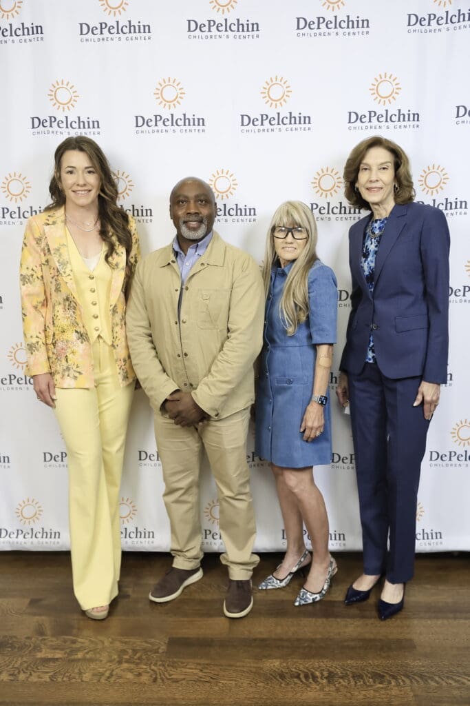Alicia Gordy, Peter Mutabazi, Glenda Gordy, Jenifer Jarriel at DePelchin Children's Center 'Families for Kids' luncheon 