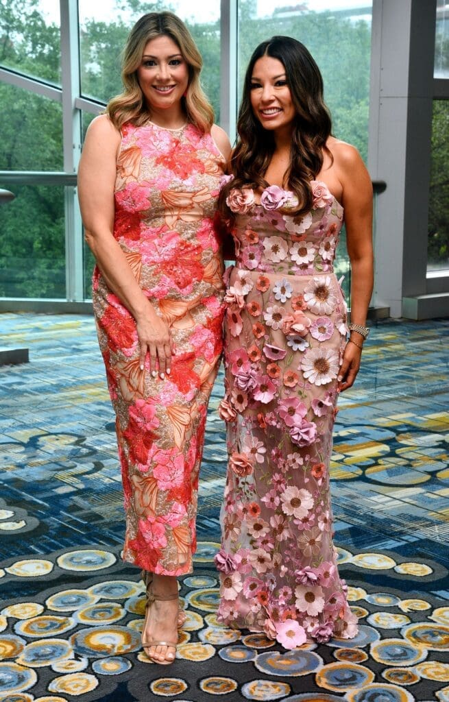 Latin Women's Initiative annual luncheon chairs April Fabre and Julie Garza. (Photo by Dave Rossman)