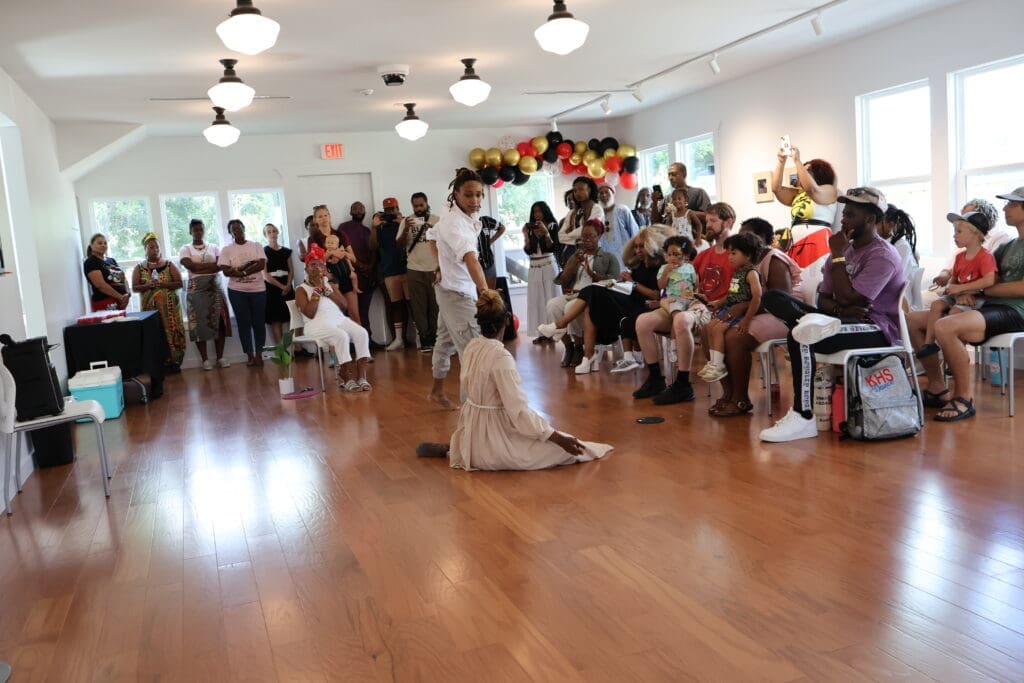 A Juneteenth-themed performance held in Freedmen's Town, Houston. (Courtesy Freedmen's Town Conservancy, Houston)