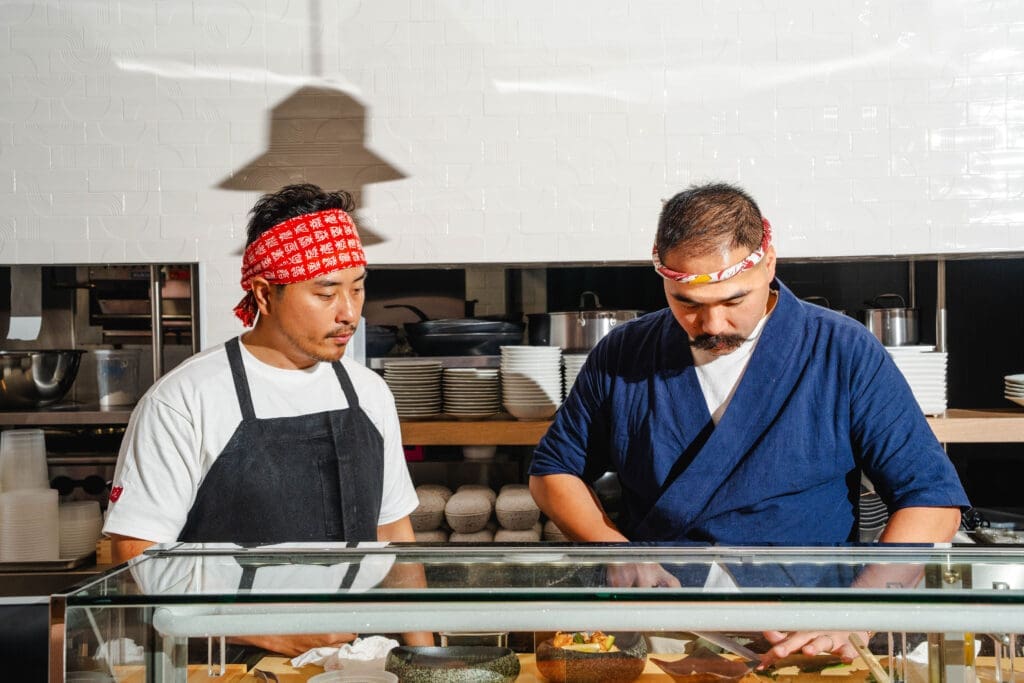 Chefs Patrick Pham and Daniel Lee of Duckstache Hospitality have recently opened Bar Doko and the sushi and yakatori restaurant, Doko in Autry Park. (Photo by Photos by Studio Rivera)