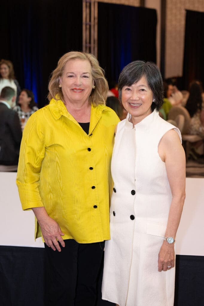 Molly Crownover, Anne Chao at Asia Society Texas’ inaugural Runway to Asia (Photo by Wilson Parish)