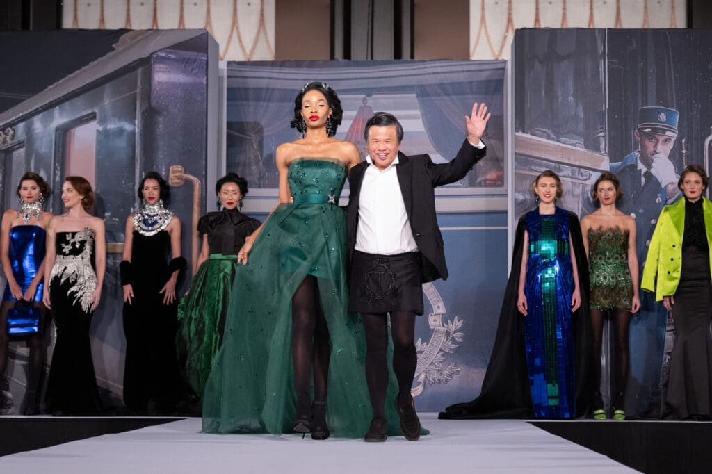 Zang Toi finale at Asia Society Texas’ inaugural Runway to Asia, honoring the international designer as well as Houston designer Danny Nguyen (Photo by Wilson Parish)