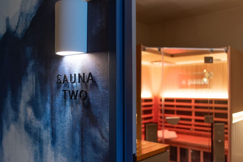 Infrared sauna room at Pause. (Photo by Pause)