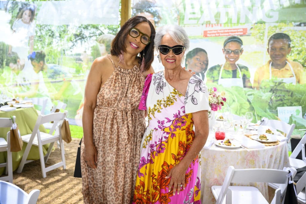 Gina Gaston, Gayla Gardner at Fashion in the Fields at Hope Farms benefitting Recipe For Success (Photo Michelle Watson)