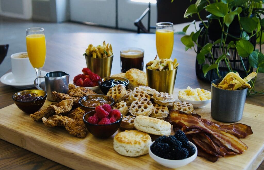 Elm & Good will offer their Chicken and Waffle Brunch Board for Father's Day. (Courtesy)
