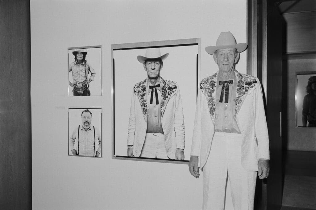 Cotton Thompson at "In the American West" opening reception in 1985. (Photo by Amon Carter Museum of American Art, Fort Worth, Texas)