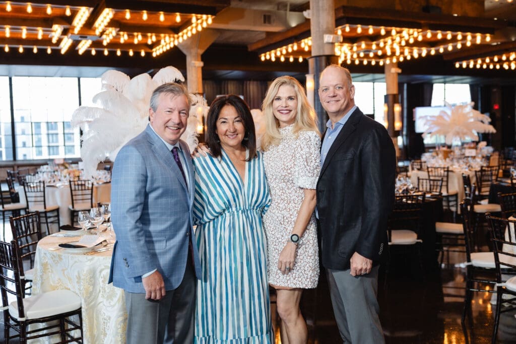 Jim & Paulina McGrath, Amy & Rob Pierce at The Women's Fund 10th anniversary wine dinner. (Photo by Johnny Than)