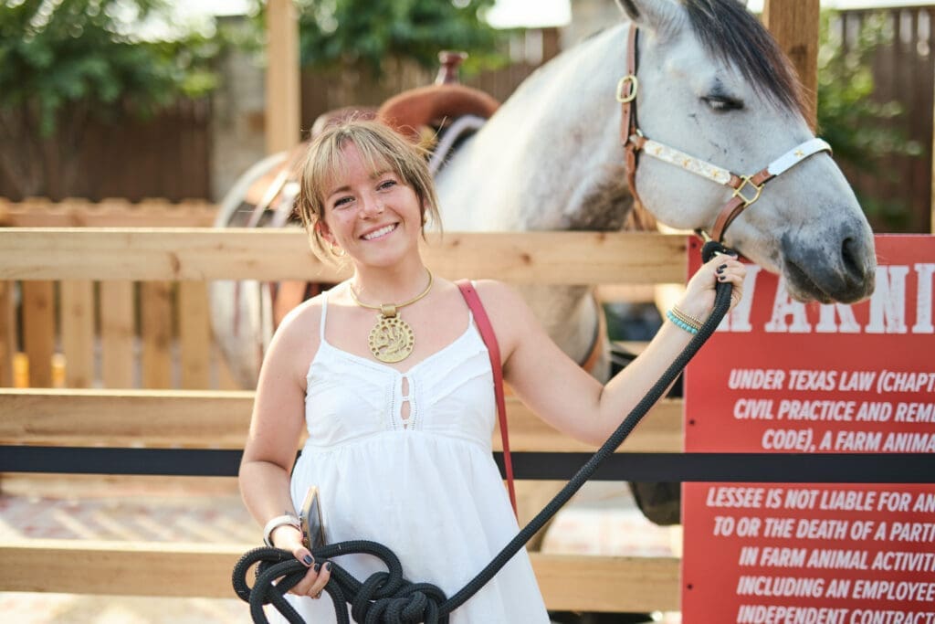 Karson Ludwick with Serene Saddles' Cupcake at the 13th annual CrawFest  (Photo by courtesy of Cotton Holdings)