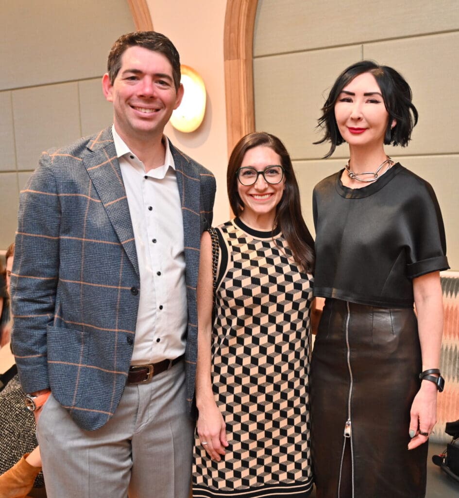 Liana & Andrew Schwaitzberg, Carrie Brandsberg-Dahl at Untitled Art, Houston VIP Weekend at Park House (Photo by Alex Montoya)