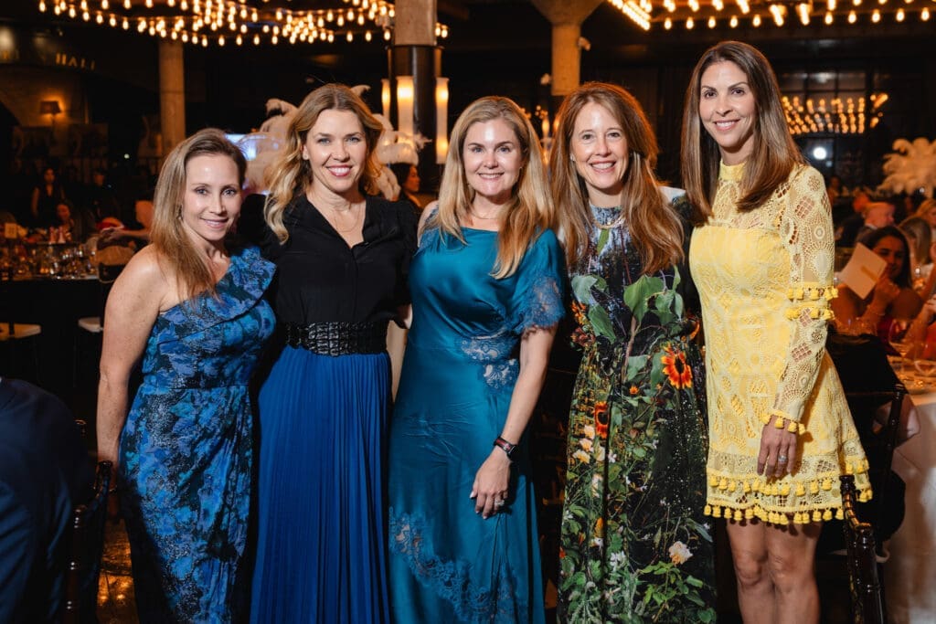 Lindsey Bateman, Marian Hilpert, Meredith Marshall, Amy Anton, Scarlett Hankey at The Women's Fund 10th annual wine dinner. (Photo by Johnny Than)