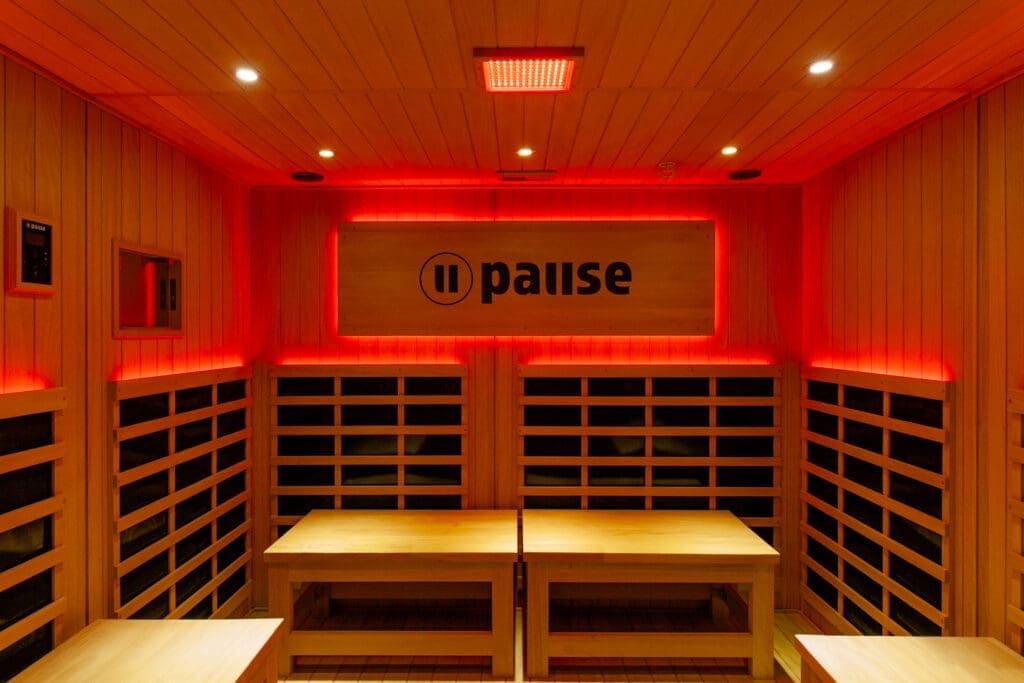 Infrared sauna room at Pause. (Photo by Pause)
