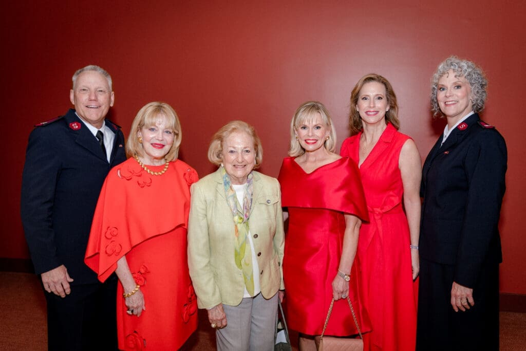 Major Paul McFarland, Louise Griffeth, Margot Perot, Stacey Walker, Laura Downing, and Major Dawn McFarland (Photo by The Salvation Army of North Texas)