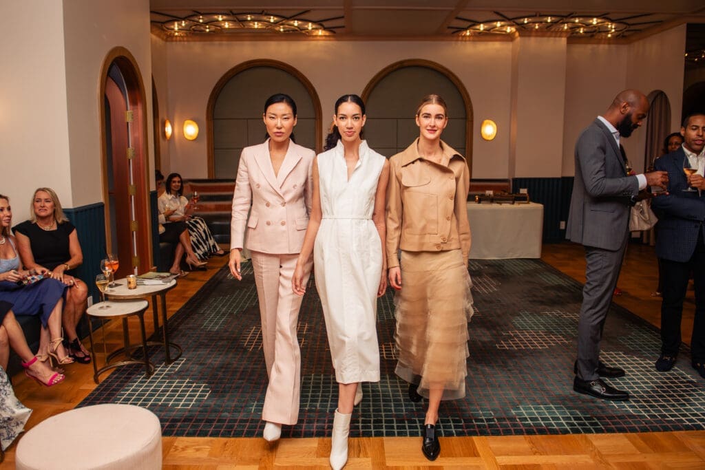 Akris spring/summer 2025 collection speaks to a summer of chic travels and posh parties at home. (Photo by Heather Robards)
