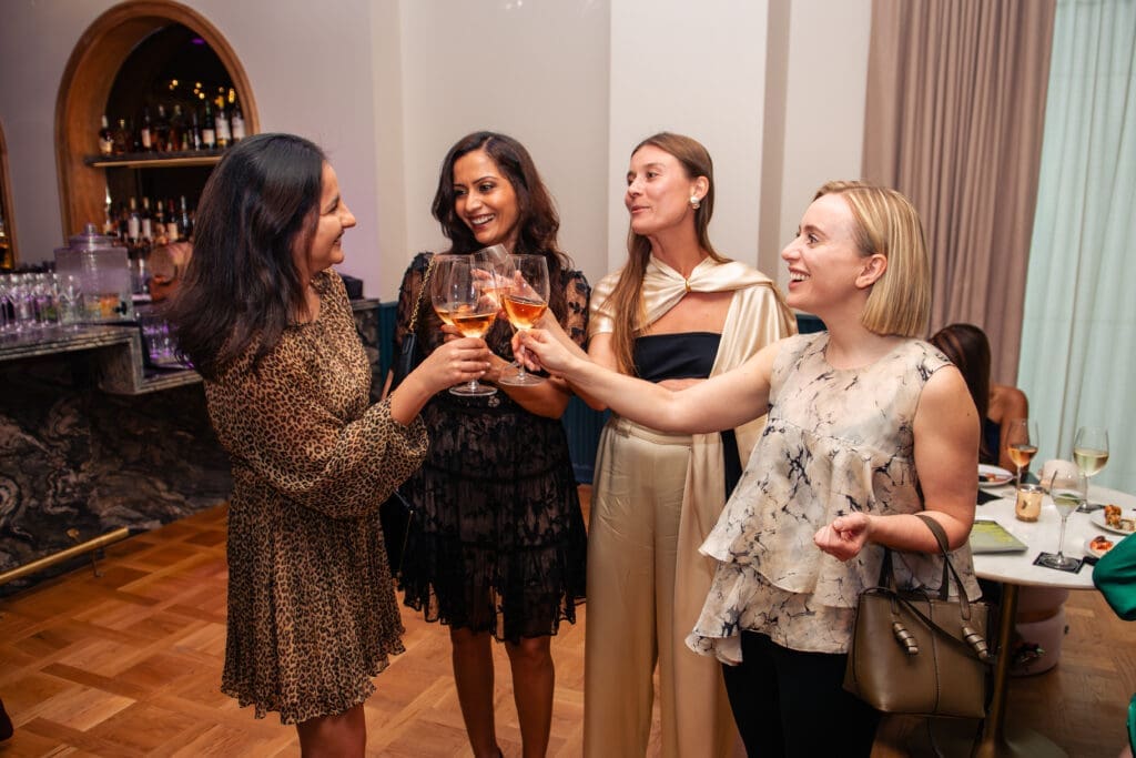 Cheers to Akris at the presentation of the spring/summer 2025 collection at Park House. (Photo by Heather Robards)