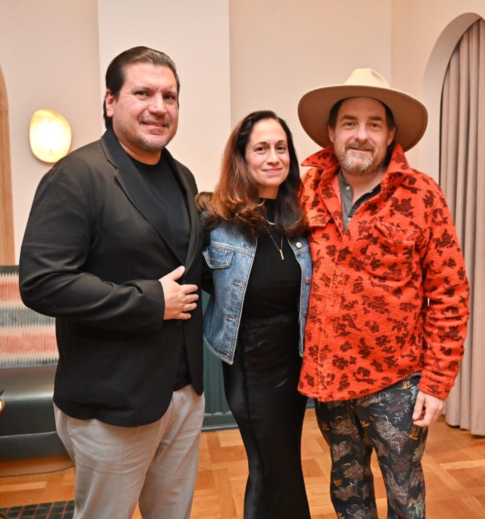 Sebastian Campos, Jennifer Andrade, Andrew Rafacz at Untitled Art, Houston VIP Weekend at Park House (Photo by Alex Montoya)