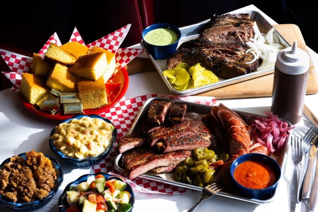 Slow Bone BBQ serves up a large menu of traditional and modern barbecue fare. (Courtesy)