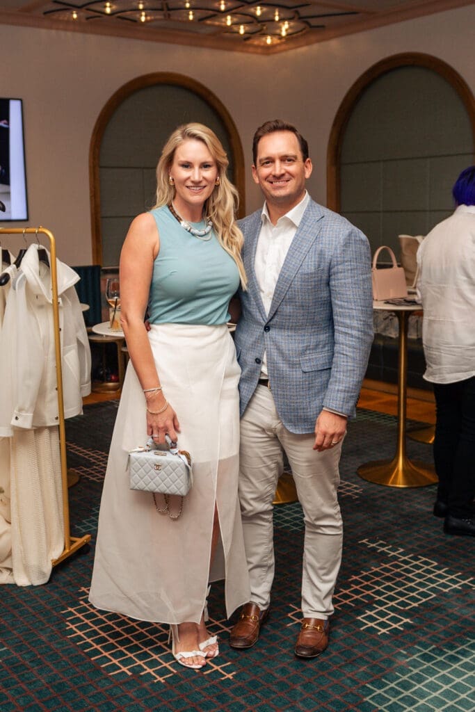 Recipe for Success Foundation's Delicious Alchemy  dinner chairs Virginia & Will McMullen at the exclusive Akris Spring/Summer presentation and cocktail fête  (Photo by Heather Robards)