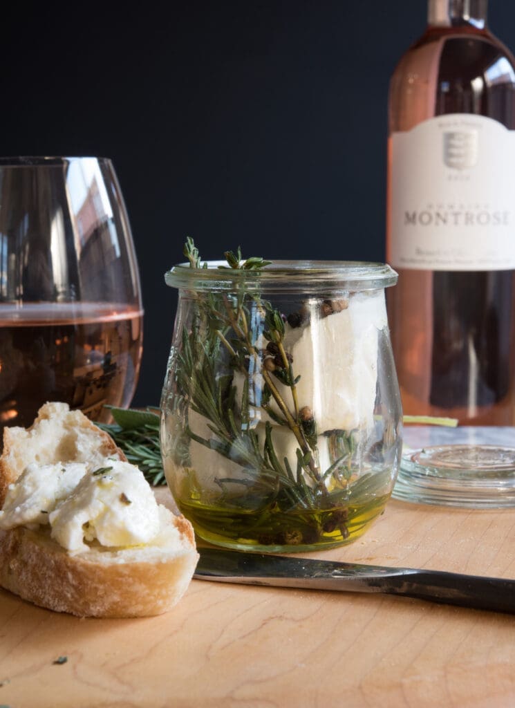 The inveterate traveler, known for traversing the globe in search of his next great meal, drew upon his taste memories of dishes (like this marinated chevre dish) savored in France, Italy, and Spain to create a thoughtful menu of American fare married with distinct European-inspired flavors and classic cooking techniques. (Photo by Photos courtesy of Bistro Menil)