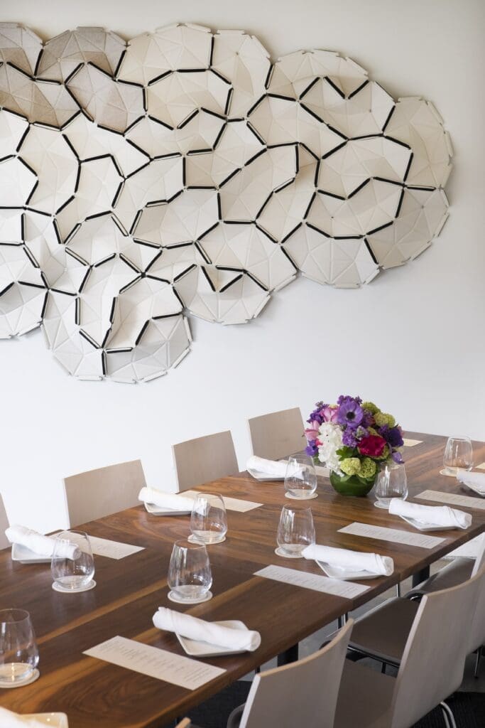 Inside the spare yet stylish Bistro Menil set on the campus of the Menil Collection. (Photo by Photos courtesy of Bistro Menil)