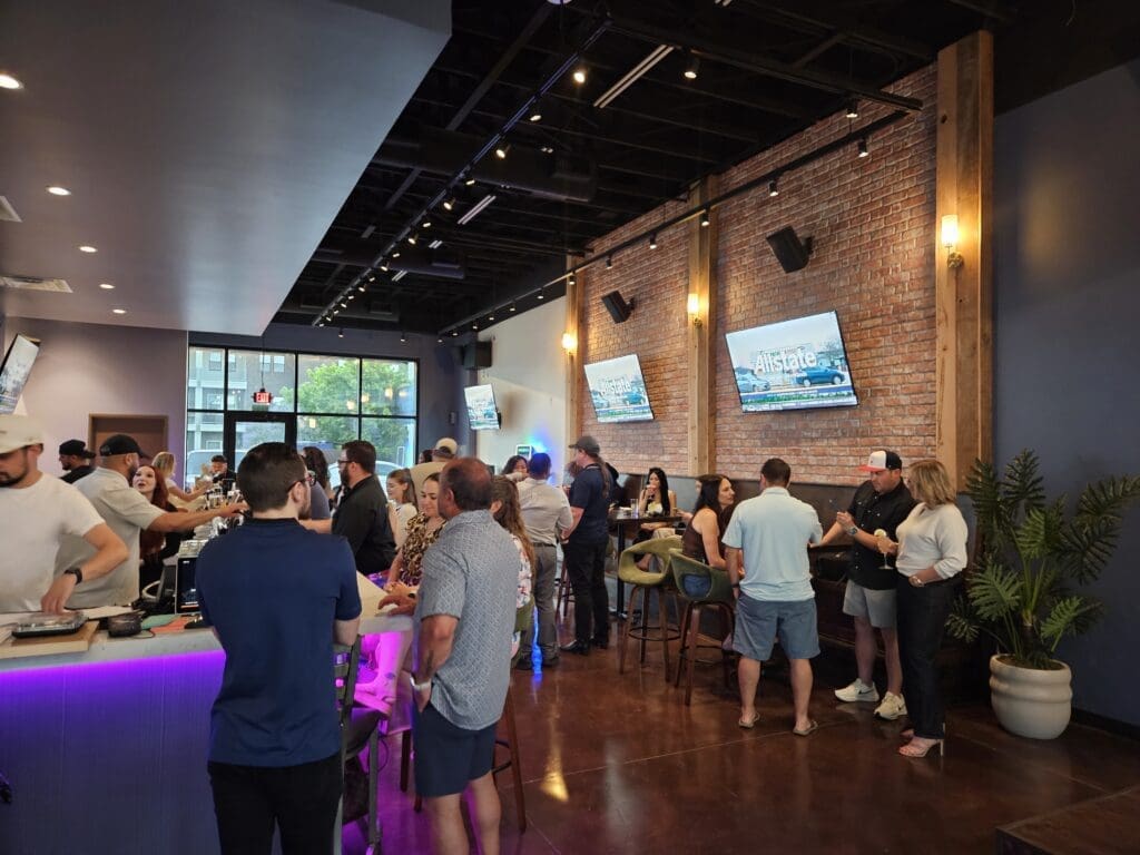Cocktails, pizza, wine, and beer are all part of the fun at River's. (Courtesy)
