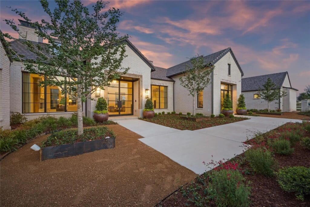 4557 Saint Estephe Place's hilltop location gives beautiful views of downtown Fort Worth. (Courtesy)