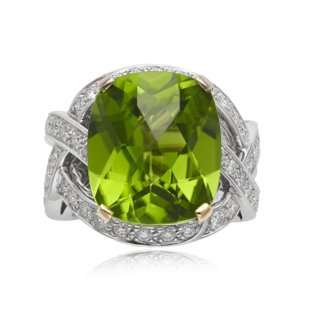 Boucheron Peridot and Diamond Cocktail Ring, $19,500.