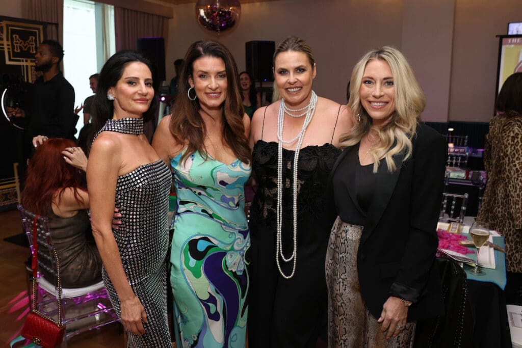 Event founder Alexandra Bruskoff, Jordan Seff, Vanessa Ames, Kristin Collins at the Mahjong for a Cure soirée raising funds for Breakthrough T1D, formerly JDRF