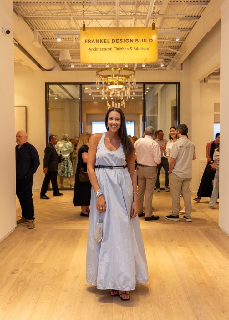 Alexis Guillory at the Frankel Design Build showroom reveal party (Photo by Chloe Kissner)
