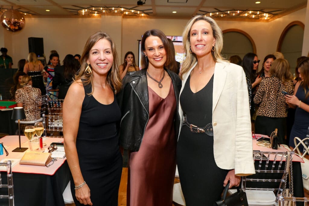 Amanda Seaberg, Lauren Cancienne, Meghan Harrison at the Mahjong for a Cure soirée