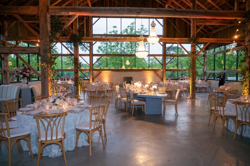 Jen Lowrance designed a celebration space for the wedding, decorated with treasured family photos. (Photo by Jen Durst for Jen Elizabeth Photography)