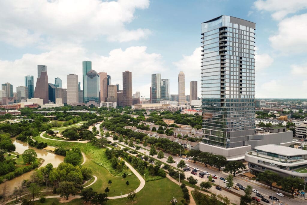 Thompson Houston  offers open sight lines to all the fireworks taking place at the Freedom Over Texas Fourth of July festivities.