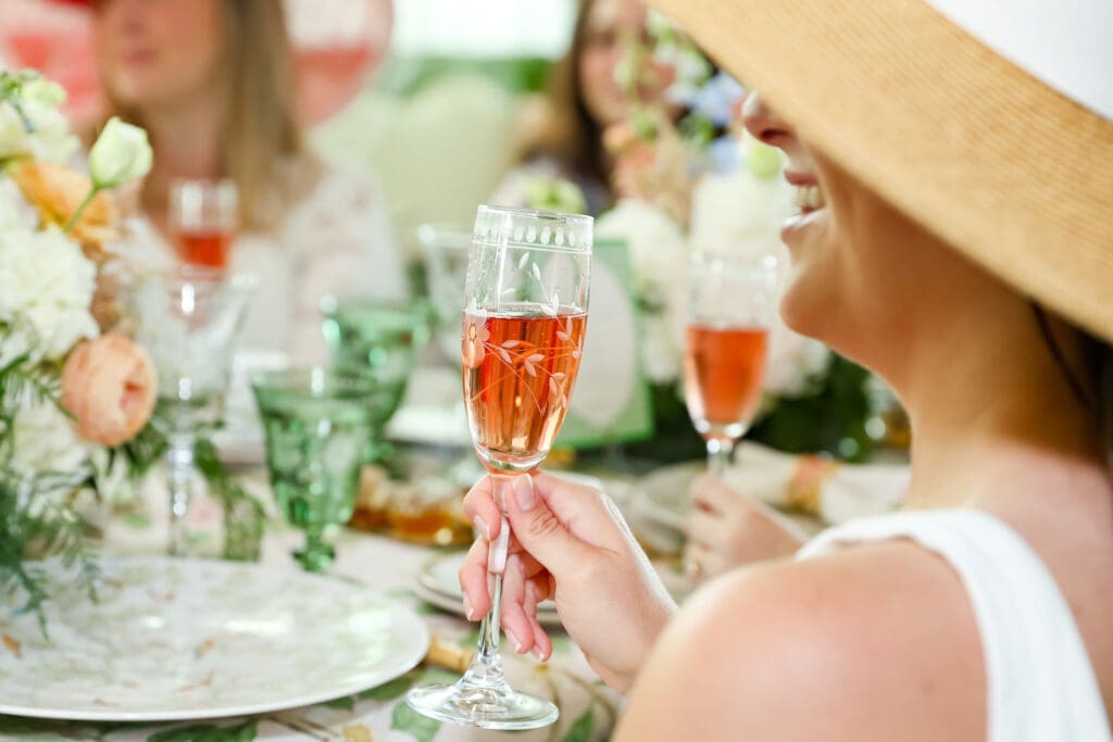 Toasts with Ruinart Rosé Champagne (Photo by Priscilla Dickson)