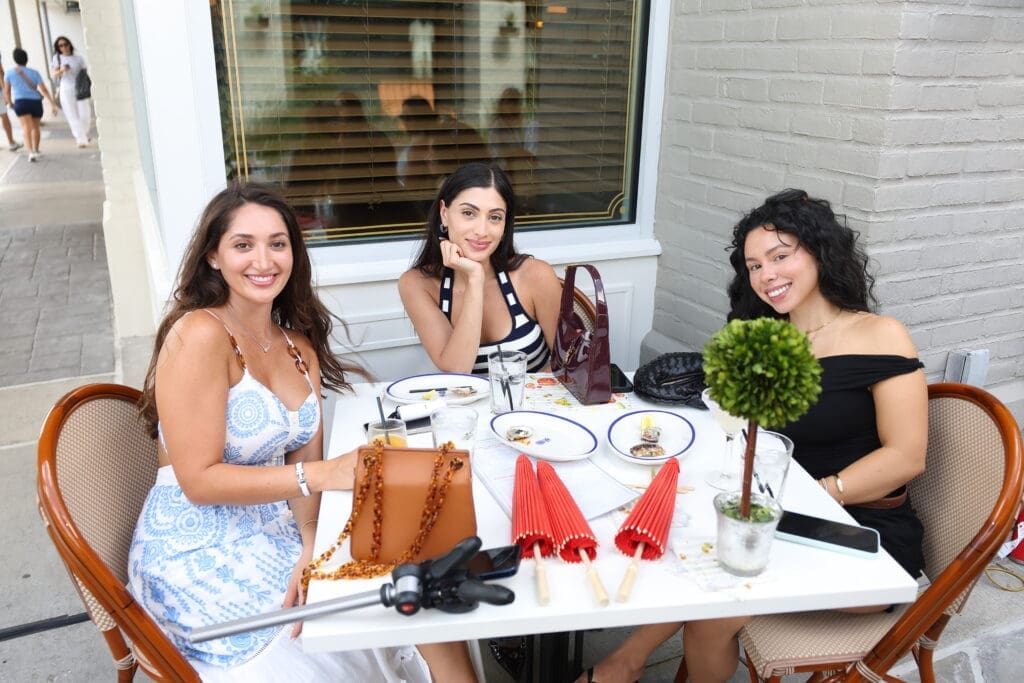 Arianna Fathivand, Dorsa Aerabi, Savannah Ramirez enjoy Hudson House's new patio scene.
