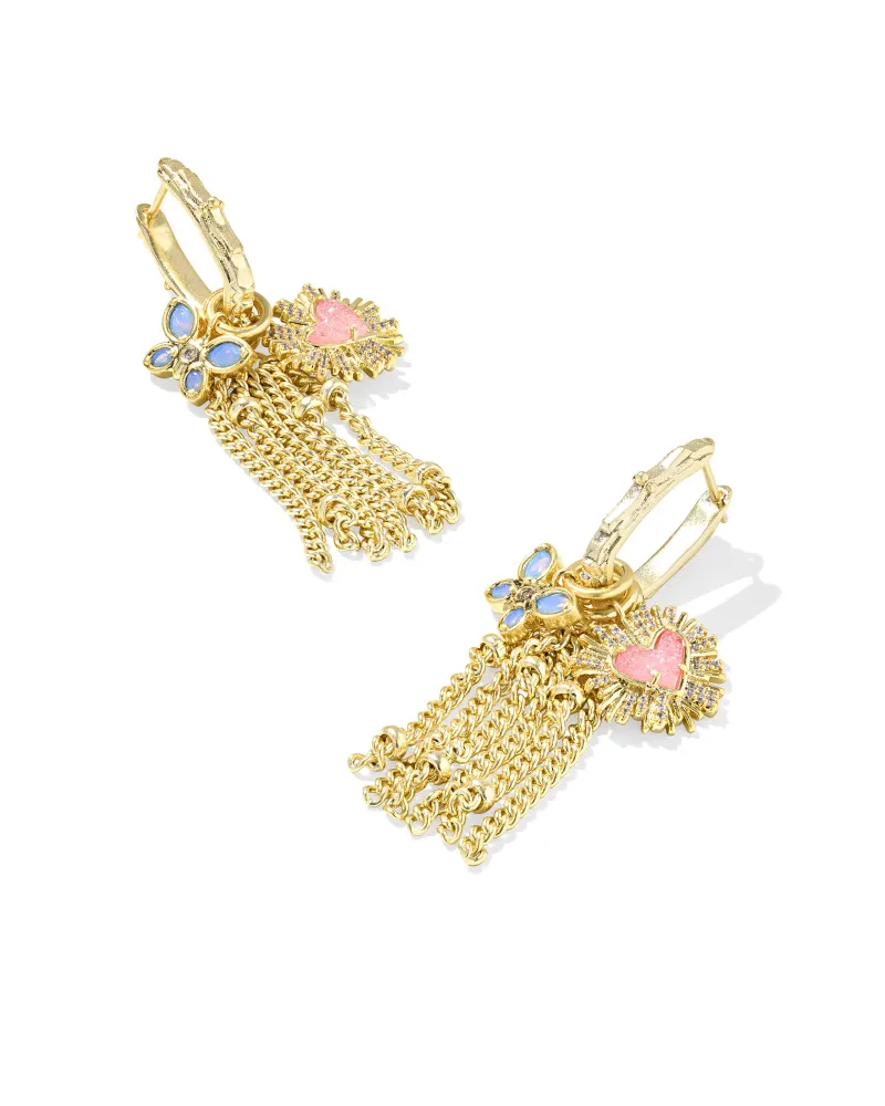 Dolly Parton x Kendra Scott Ari Heart Butterfly Gold Huggie, $98.